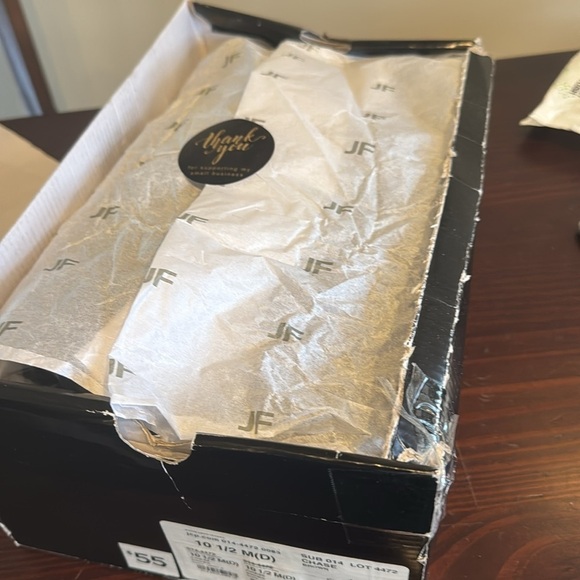 JF J. Ferrar brown leather slip on dress shoes square toe men’s size 10.5 - Picture 13 of 14